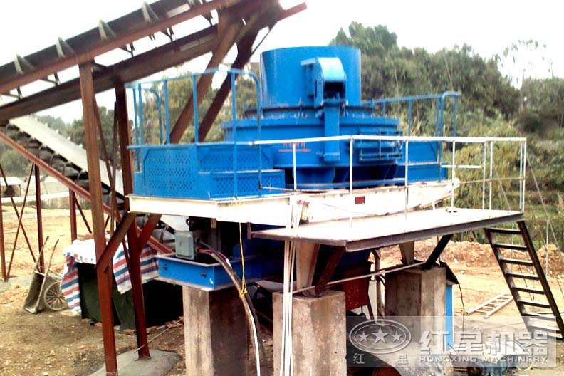 浙江河卵石制砂生產(chǎn)線現(xiàn)場(chǎng)